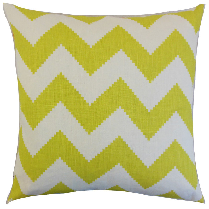 Housse de coussin en zigzag 'Maillol, Tilleul