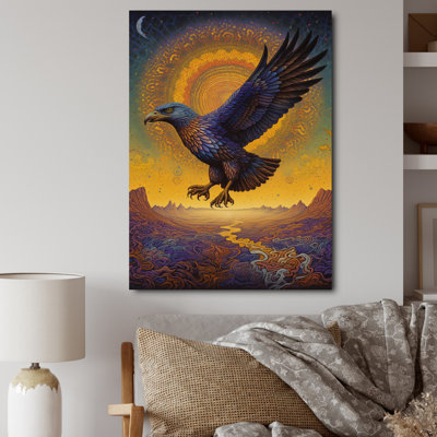 " Majestic Mystical Eagle In Sunset Sky I "