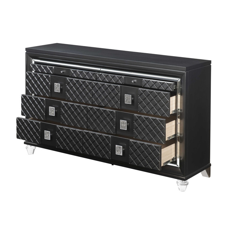 Sela 8-Drawer Dresser in Metallic Gray