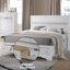 Très grand lit moderne avec rangement blanc