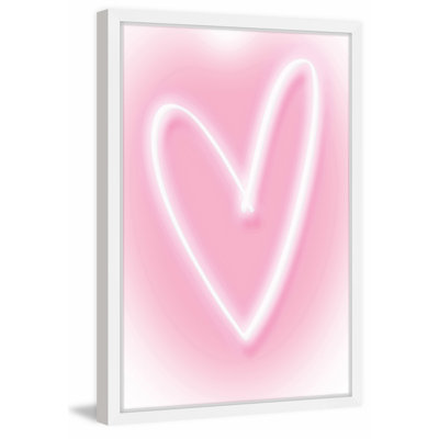 « rose cardiaque light », impression encadrée