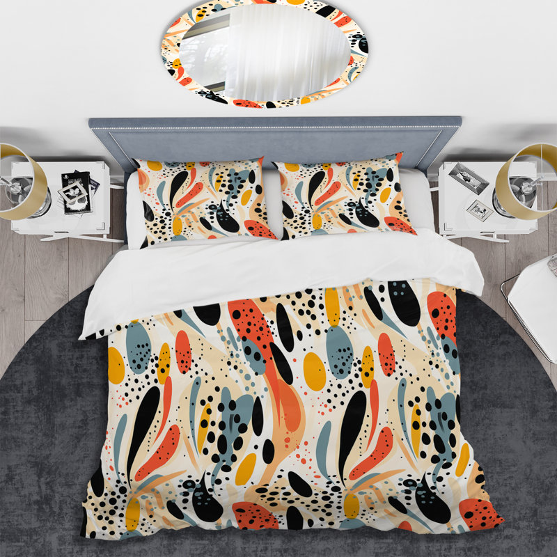 Ensemble de housse de couette multicolore Urban Elegance II, Housse de couette pour très grand lit et 2 très