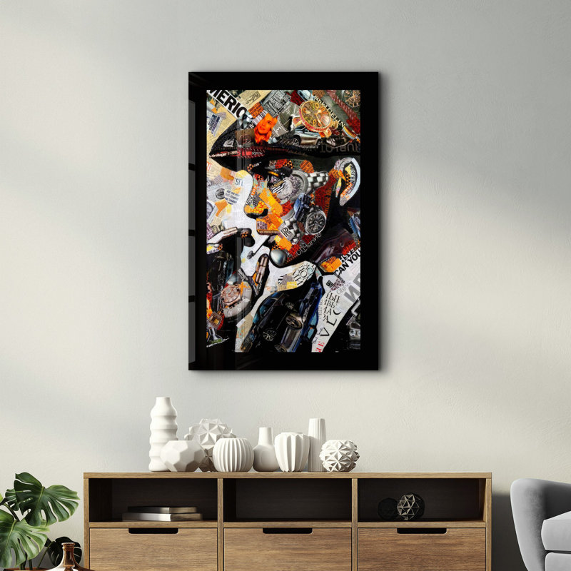 Peinture murale élégante en verre trempé 18,1 po x 28,3 po | 100% verre trempé, épaisseur: 0,16 pouce | Imprimé UV pour des couleurs éclatantes et une durabilité | Parfait pour la décoration intérieure et l'esthétique moderne