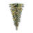 3Ft Pre-Lit Frosted Greenery Pinecones Christmas Teardrop With Lights And Timer