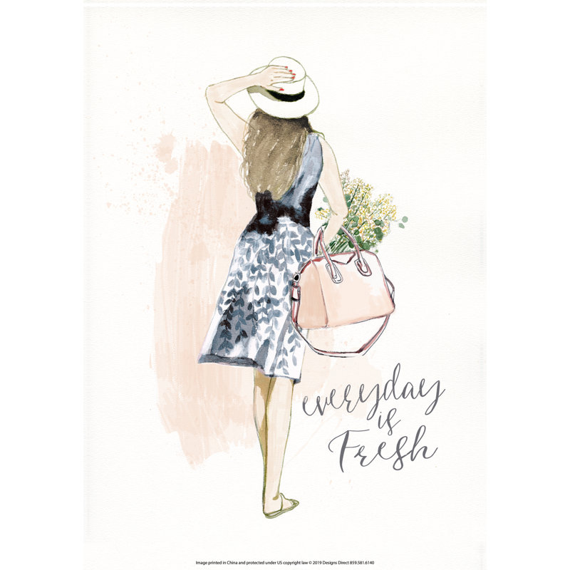 Everyday Is Fresh - Painting Print, 122cm H x 81cm W, Black Floater Framed