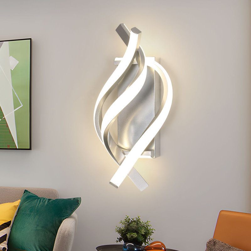Modern Silver Aluminium LED 33Cm Sleek Wall Sconces