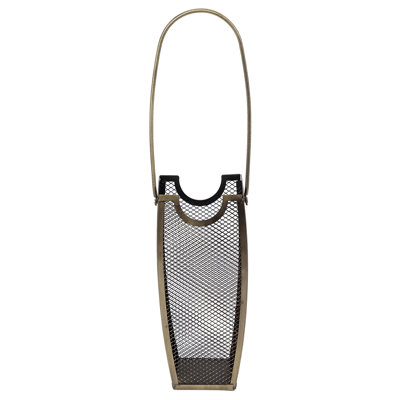 Modern Ember Match Stick Holder | Decorative Mesh Metal Storage Bucket, Caddy