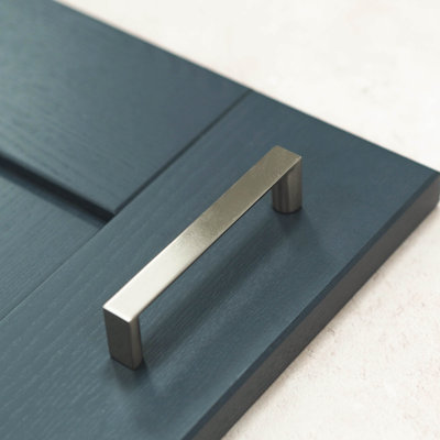 Brushed Nickel Square D-Bar Handles 