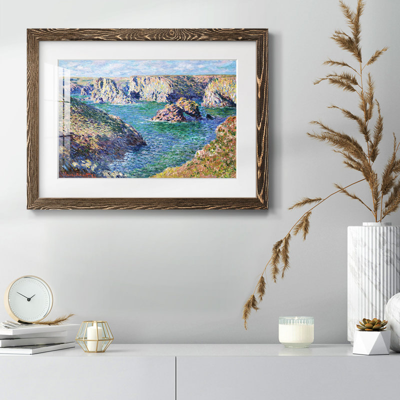 Port Donnant, Belle-Île, 1886, Noyer, H 18 po x l 26 po