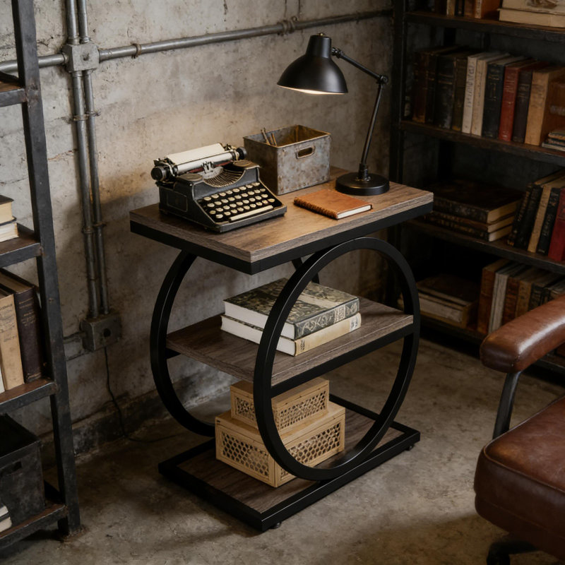 End Table,3-Tier Sofa Side Table