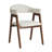 Mid-Century Modern Upholstered Dining Armchair, Fabric Seat & Back, Solid Wood Frame Dining Chair-1010894224