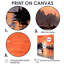 Bateau sur le Grand Canal, orange vif, coucher de soleil - impression d'art mural Venise-2102027011-2102027069