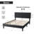 Platform Bed Frame with Upholstered Adjustable Headboard, No Box Spring Needed-1520251480-1520251487