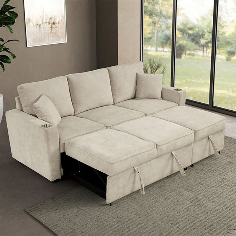 Canapé-lit Kaling, Beige