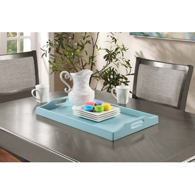 Conor Manufactured Wood Serving Tray with Integrated Handles