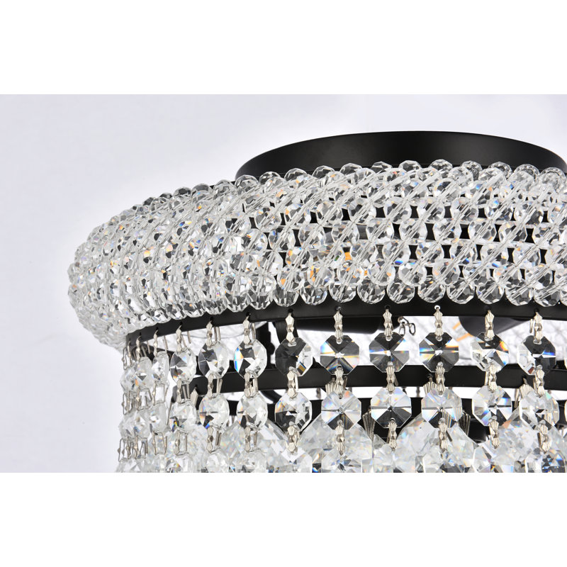 Plafonnier encastré 4 lumières 12 po Primo, Noir