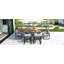 Ensemble de table de salle à manger d'extérieur 7 pièces avec chaises et coussins amovibles pour patio, cour, jardin, 7 pièces