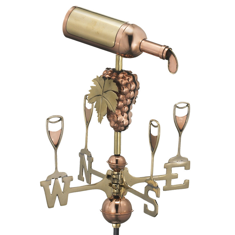 Girouette bouteille Therapia, Poteau de jardin