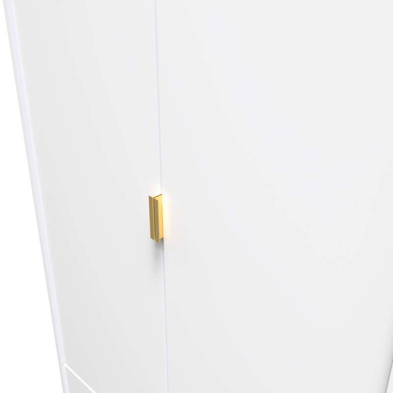 Bibek Manufactured Wood Wardrobe, White Matt