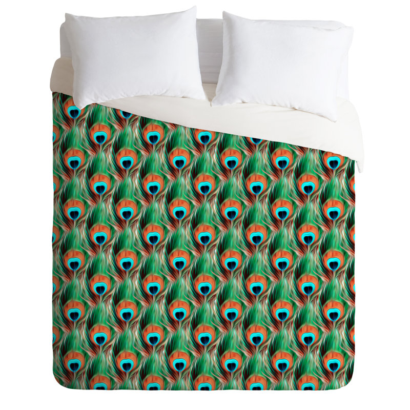 Ensemble de housse de couette Belle Peacock Eye, Housse de couette pour très grand lit et 2 très 