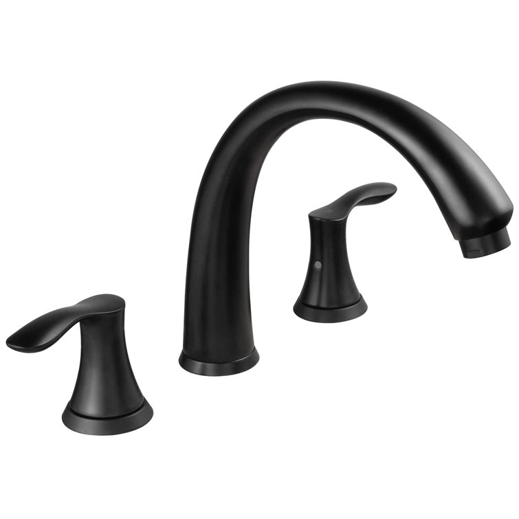 Double Handle Deck Mounted Roman Tub Faucet with Rough-in Valve
