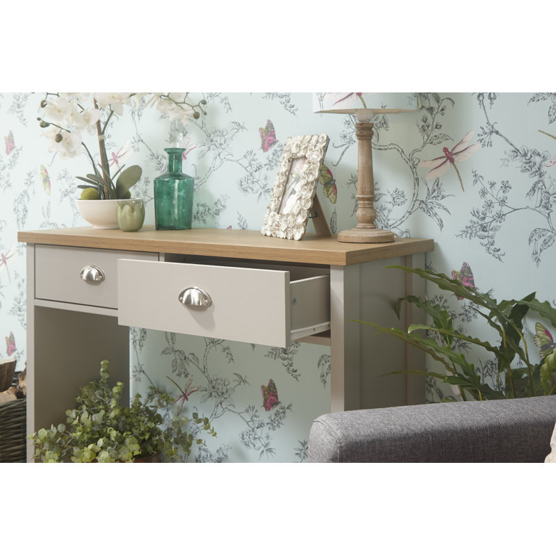 Kerry 97cm Console Table, Beige, Matt Grey