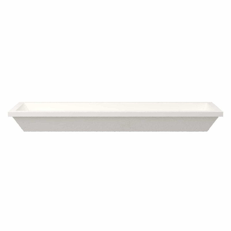 Arcata 48" Undermount Concrete Trough Bathroom Sink, Pearl