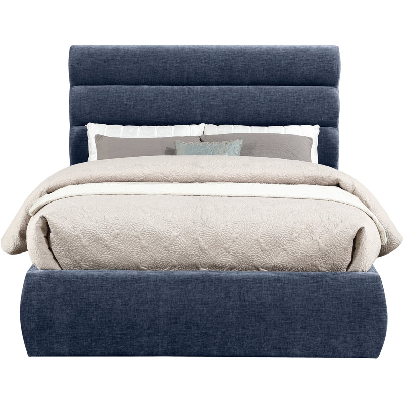 Lit en tissu Adam Chenille, Full, Navy Chenille Fabric