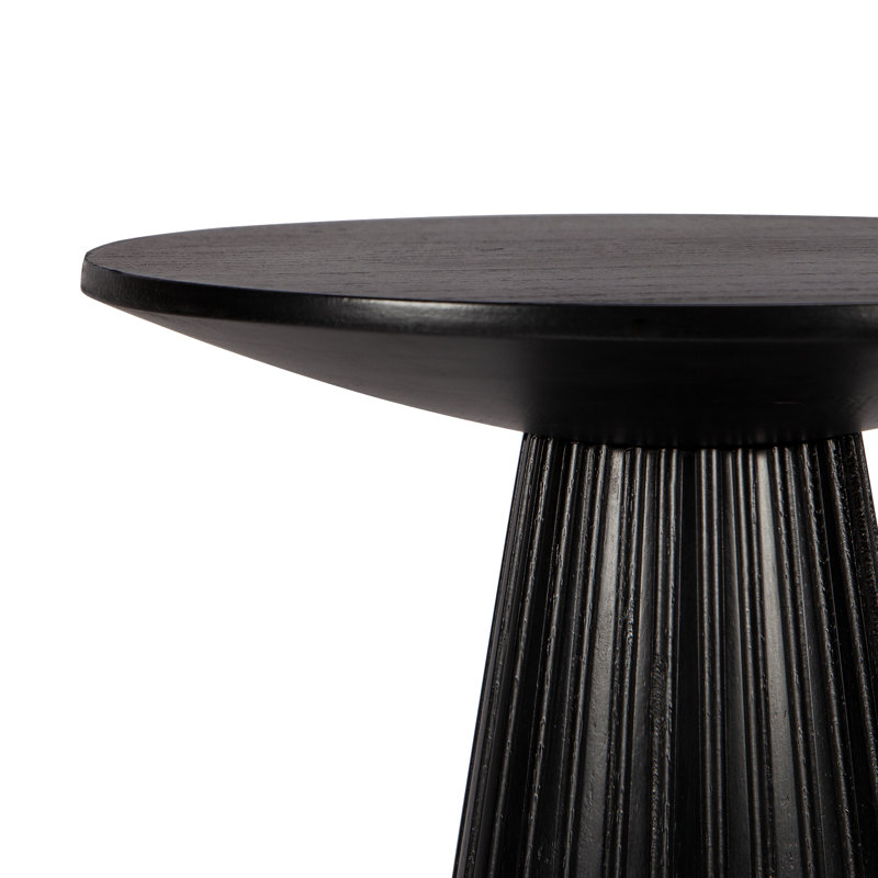 Grande table de bout ronde en bois 19,9 po 2 pièces
