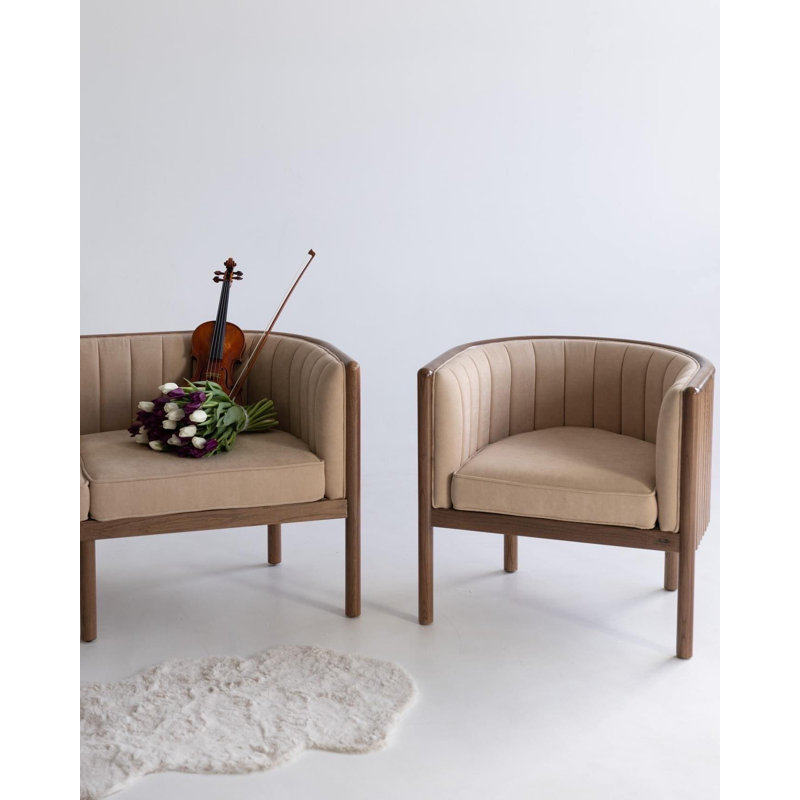 Alton Loveseat, Brown, Beige