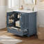 Meuble-lavabo en bois massif avec séparateur de tablette de lavabo en céramique-1357098455