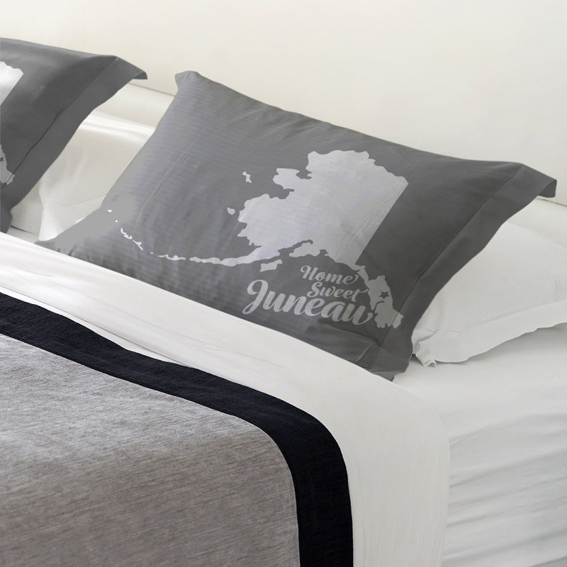Juneau Polyester Sham Set, Standard/Twin, Polyester, Gray