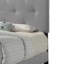 Grand lit en tissu gris Venacha