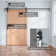 Sliding Standard Single Barn Door Hardware Kit with Handle and Floor Guide