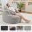  45" U-Shaped Pillow Bean Bag Chair For Adults And Kids Beanbag Chair With Washable Cover Lightgray-1256839953