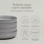 Rimmed over&back Semi Hand-Finished Stoneware Dinner Bowls, Set of 4-99279673