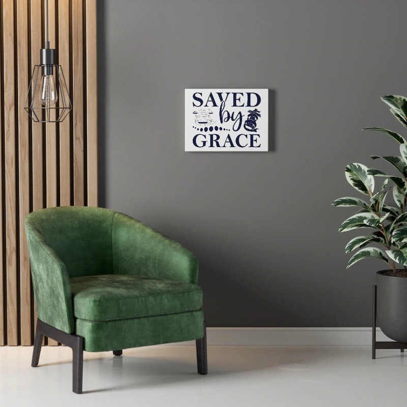 Saved By Grace - Wrapped Canvas Print, 28cm H x 36cm W