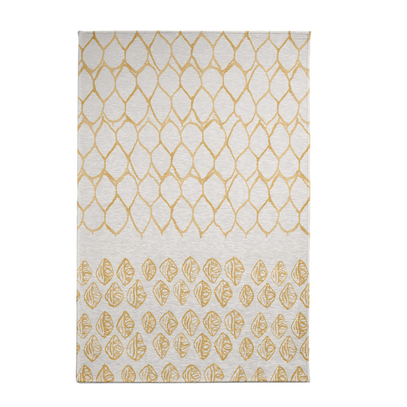 Tapis jaune géométrique, Rectangle 3 pi x 5 pi