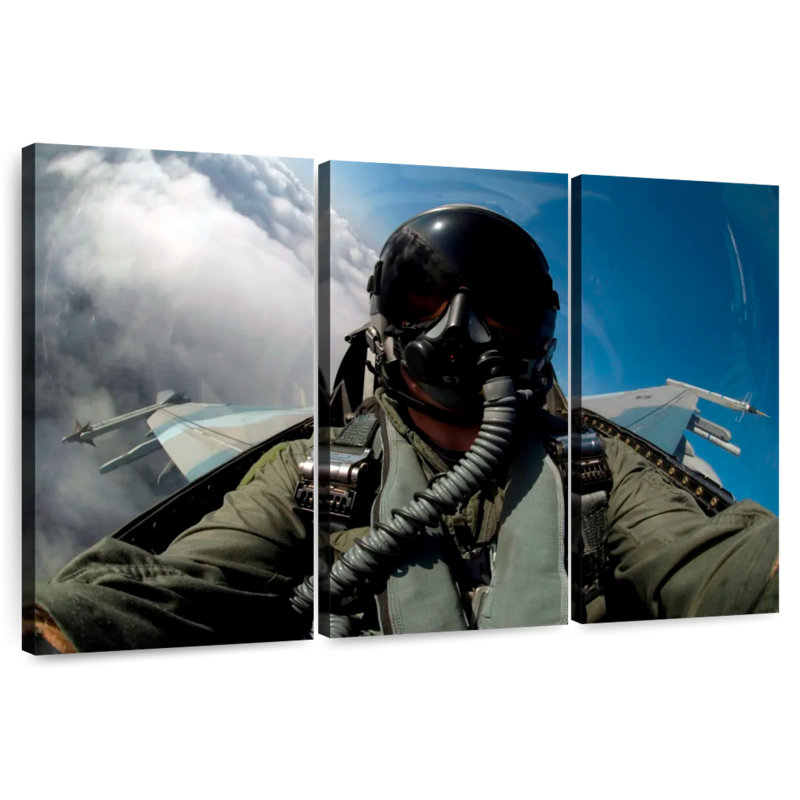 F16 Air Force Pilot, 24" H x 38" W