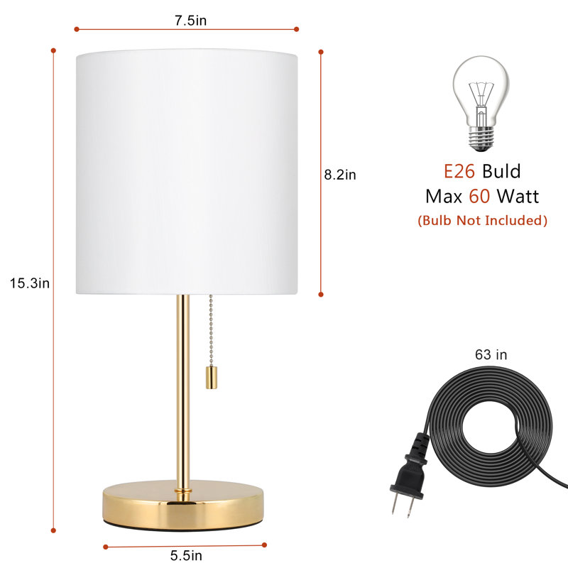 Lampe de table, lampe de chevet, câble, lampe de chambre, lampe de lecture, blanc