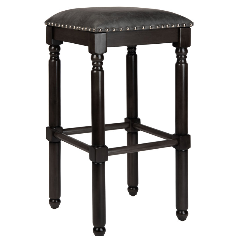 Mobean Upholstered Counter Stool, Gray Walnut