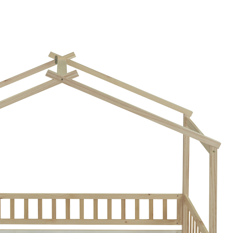 Lit pour enfant Azusa, Naturel, Simple