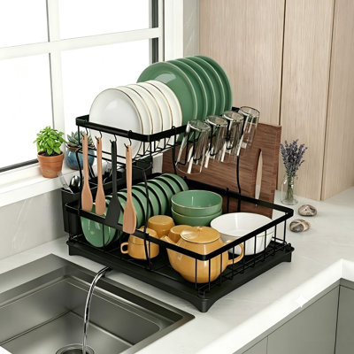 Stainless Steel Two Tier Dish Rack