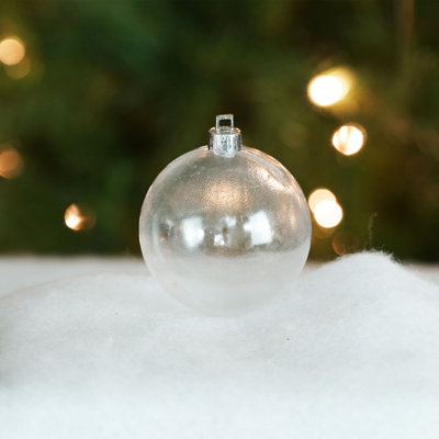 Clear Shatterproof Christmas Ball Ornament