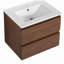 24-inch wall-mounted ceramic washstand, with 2 drawers