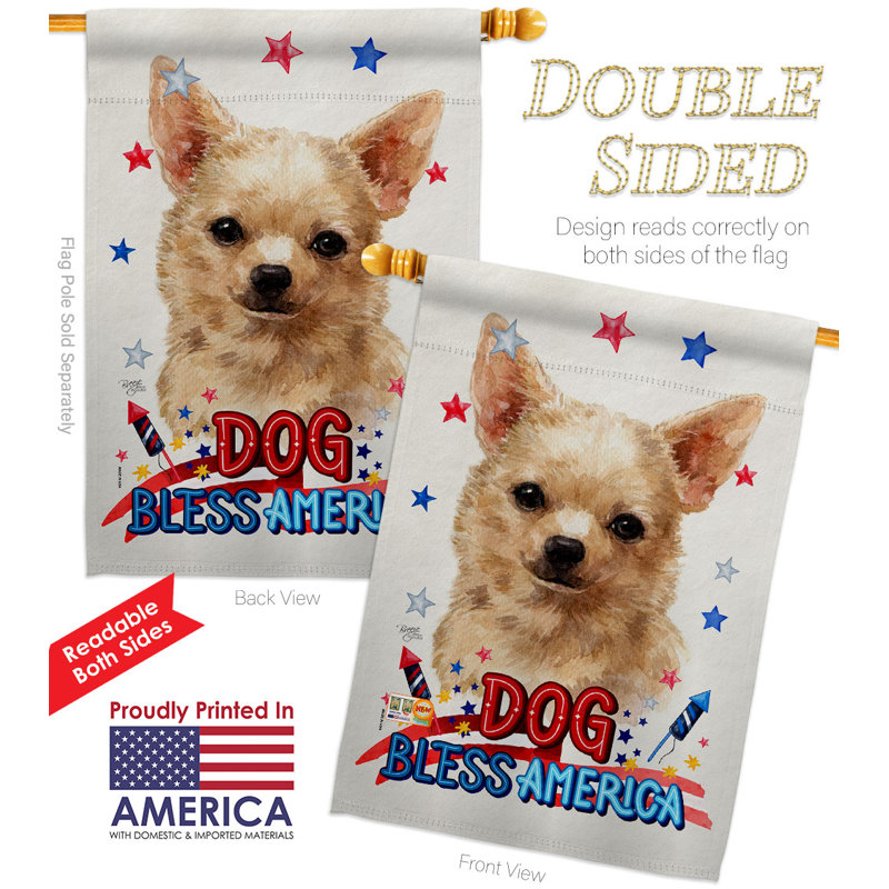 Drapeau de jardin patriotique en polyester Chihuahua, H 40 po x l 28 po