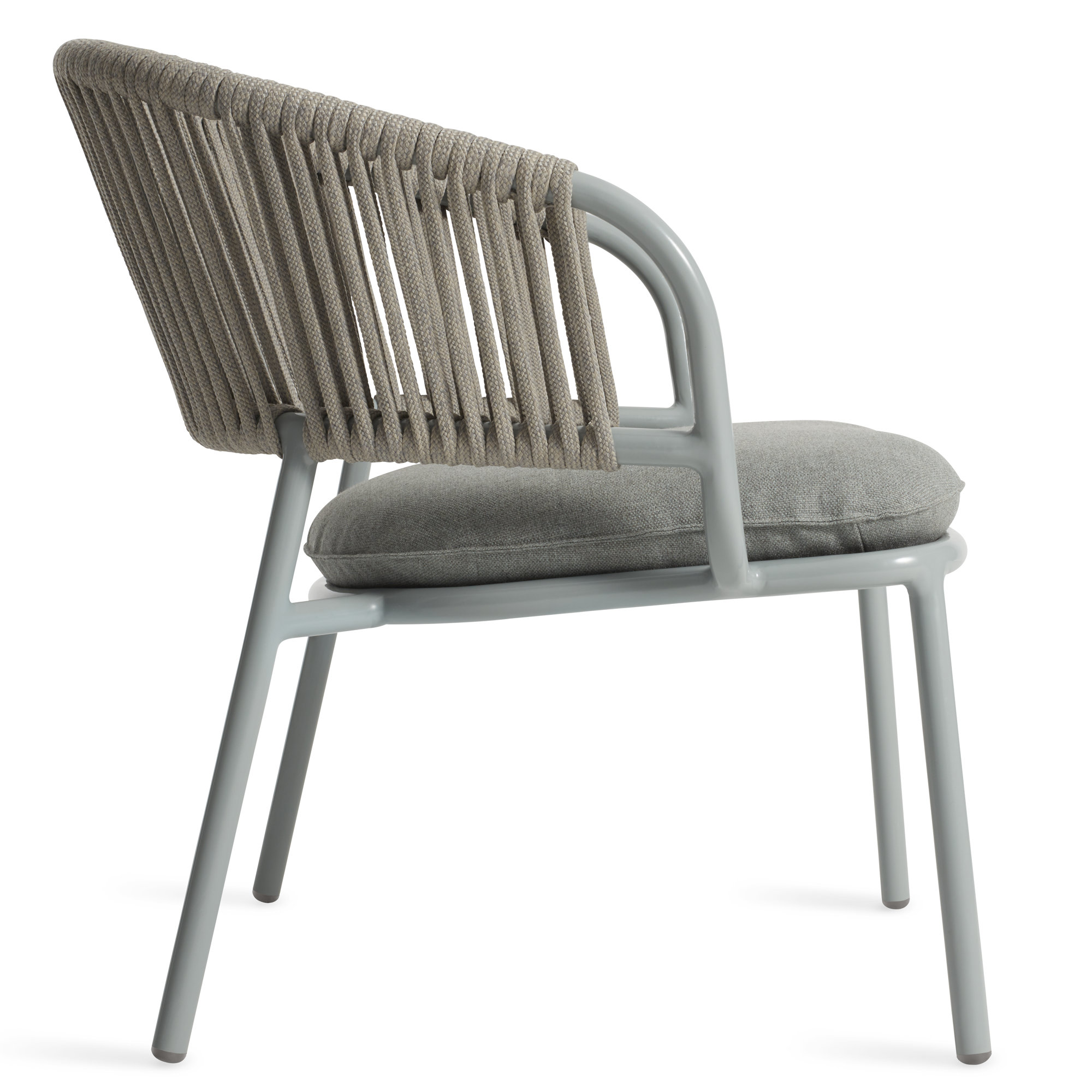 Mate Powder Coated Aluminum Outdoor Lounge Chair , Sunbrella® Cushions Included, Toohey Breezy Blue