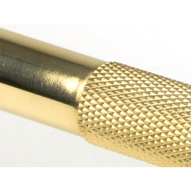 Polished Nickel Half Brompton Pull Handle - Large, Polished Brass, 9.6 cm