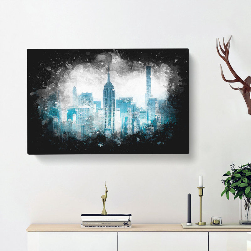 Manhattan New York Skyline - Wrapped Canvas, 30cm H x 45cm W x 4cm D