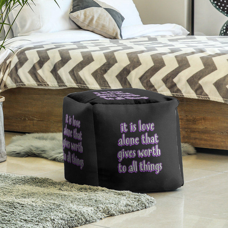 Upholstered Ottoman, Purple